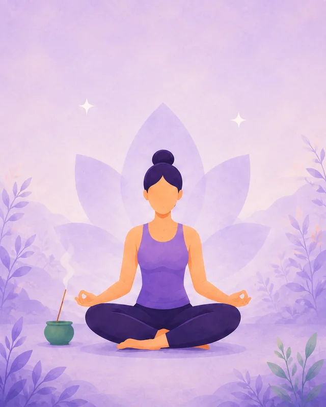A person sitting cross-legged in meditation