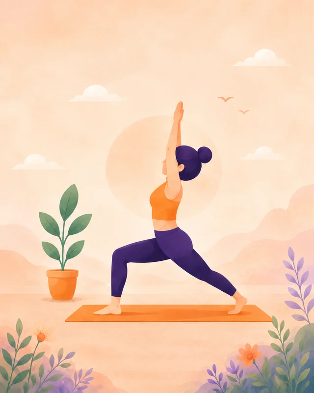 A person in a standing yoga pose on a mat